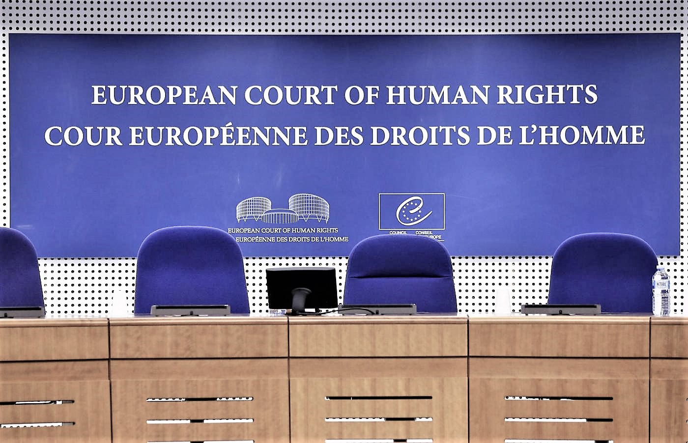 A view shows the courtroom of the European Court of Human Rights ahead of the start of an hearing concerning the case of Vincent Lambert in Strasbourg